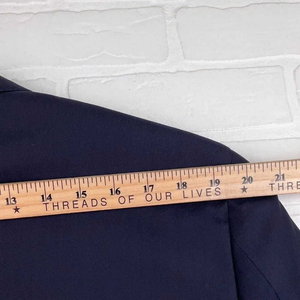 Samuelsohn Blazer Men 46R Blue Surgeon Cuffs Colombo‎ Icewool 150s Italy